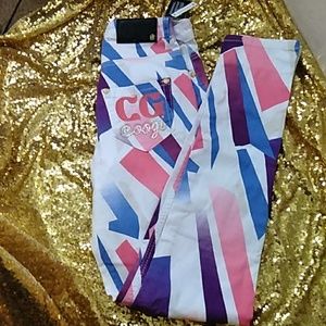 Cute high waisted colorful jeans